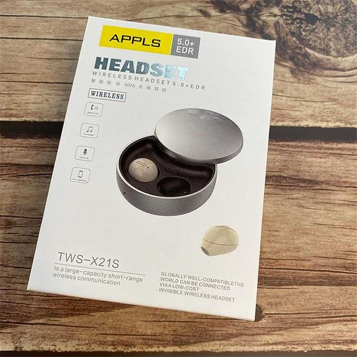 Słuchawki bezprzewodowe Mini X21S Bluetooth 5.0 z etui - odcień skóry