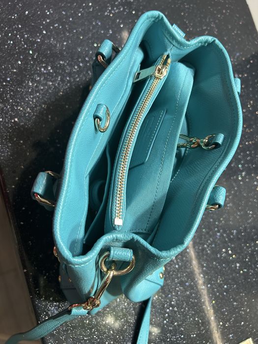 Torebka COACH – Skóra Naturalna – Turkus/Morski