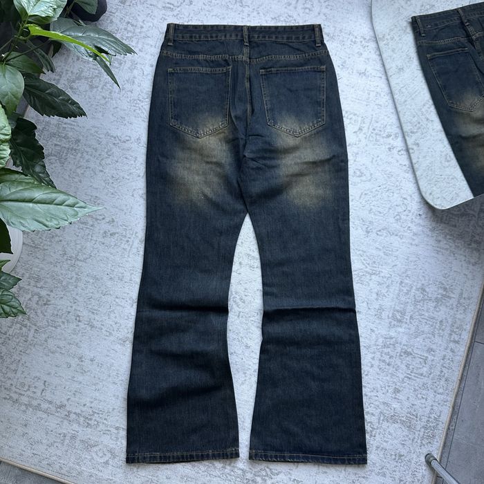 Flared Dark blue Bootcut Jeans Джинси Фларед Кльош Клеш Сині Широкі Baggy Y2k Sk8 Archive Opium Racer Jaded London Balenci Джинсы Буткат Синие Опиум