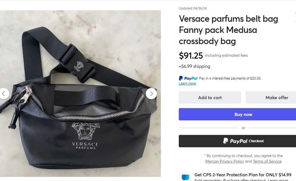 Бананка, сумка-пояс versace parfums belt bag fanny pack medusa bag