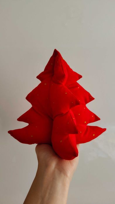Choinka z materiału szyta ręcznie ozdoba świąteczna handmade