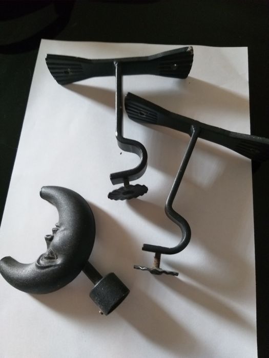 Suportes, varão, extremidades - cortinado- ferro fundido