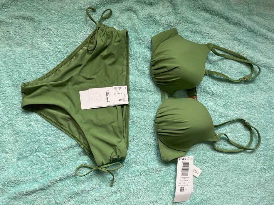 Triumph strój kąpielowy Góra od bikini z fiszbinami i usztywnieniem Majtki bikini o średnio-wysokim kroju 1605