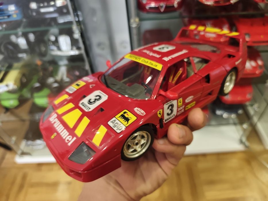 1/18 Ferrari F40 n3 brummel carro coleção miniatura burago