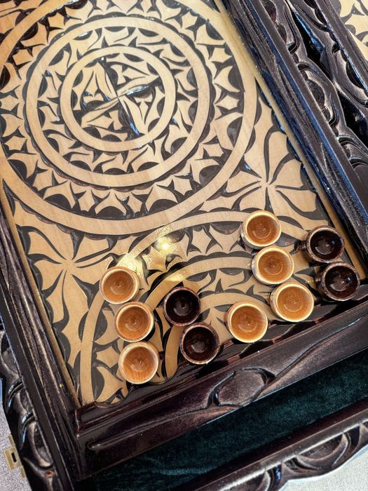 Нарди кейс різбляні з дерева липи