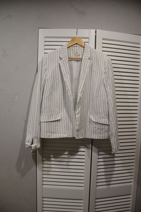 TU krótka marynarka z dodatkiem len r. 46/48