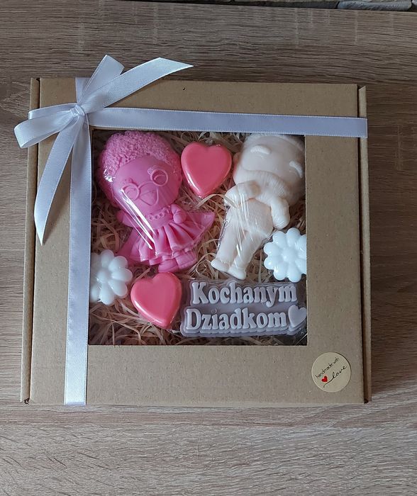 Zestaw mydełek glicerynowych. Dzień Babci i dziadka. Rękodzieło