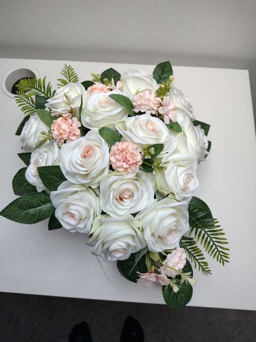 Serce w wiklinowej osłonce , stroik na grób