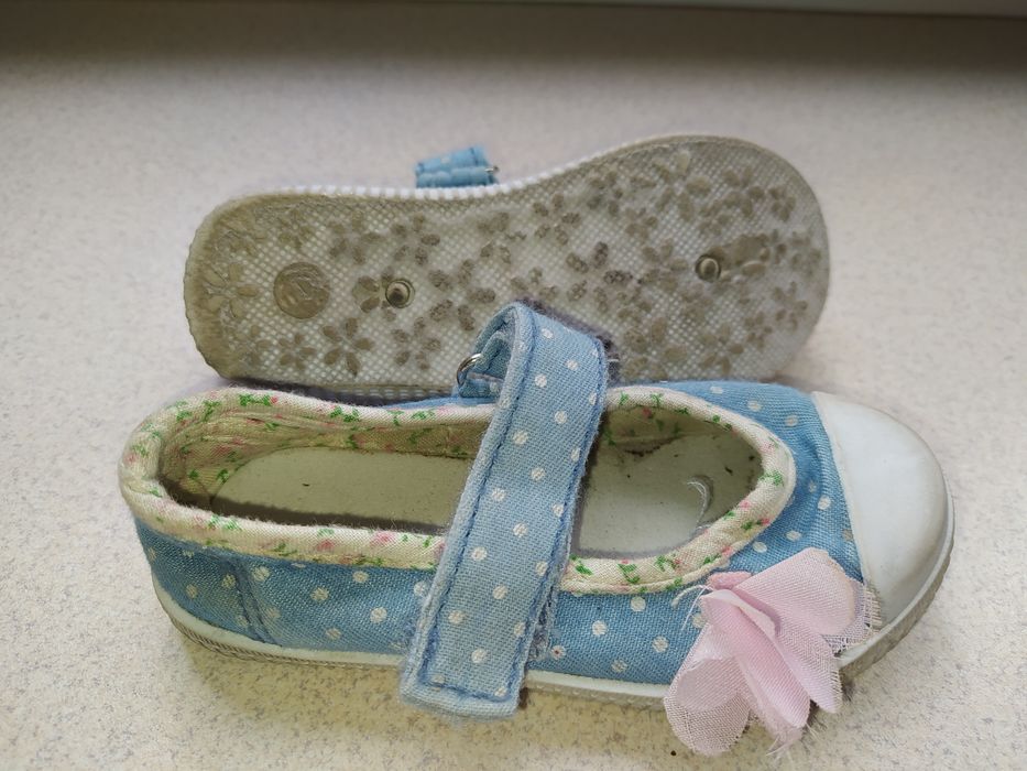 Балетки туфельки 13,5см рожеві і джинс.