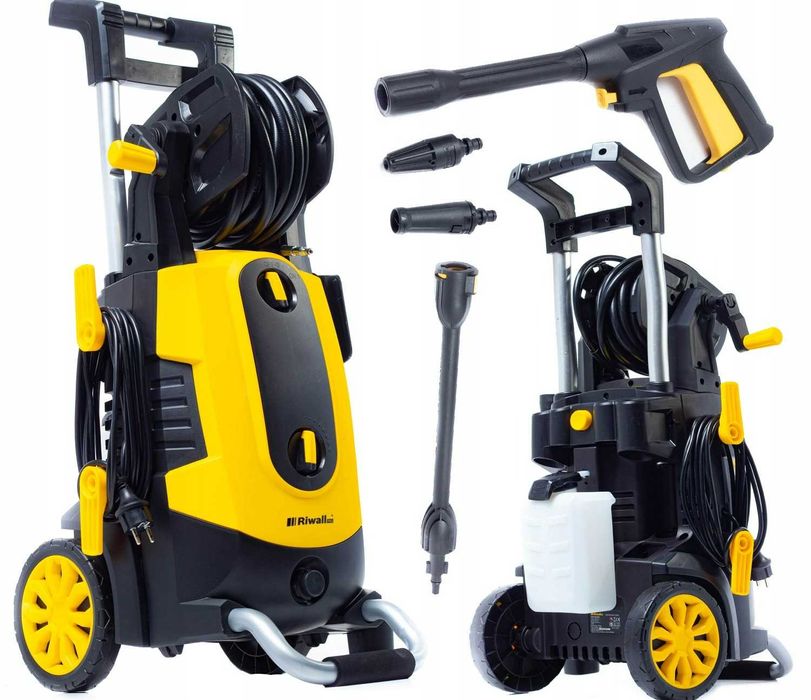 Мийка високого тиску Riwall 2500W. Чехія. Насос ЛАТУНЬ. БЕЗЩІТКОВИЙ двигун. Мойка. Керхер