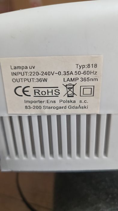 Lampa uv 36W na żarówki