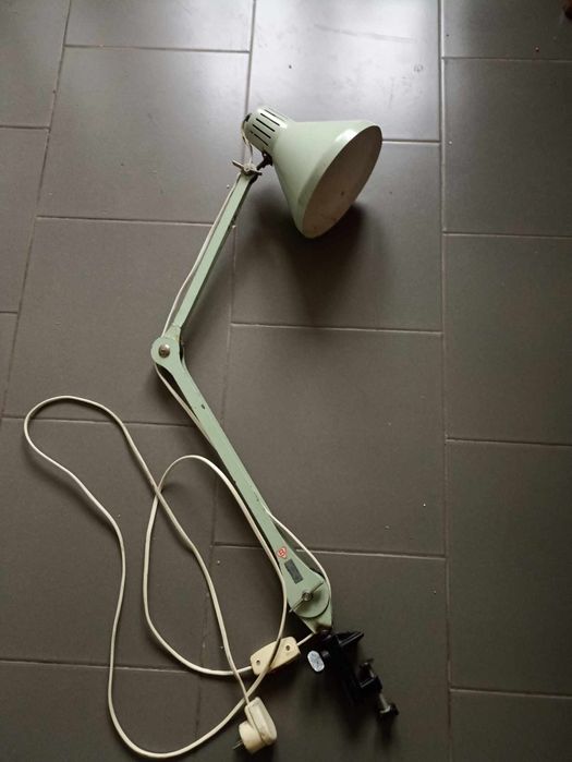 Lampa warsztatowa biurkowe PRL design loft