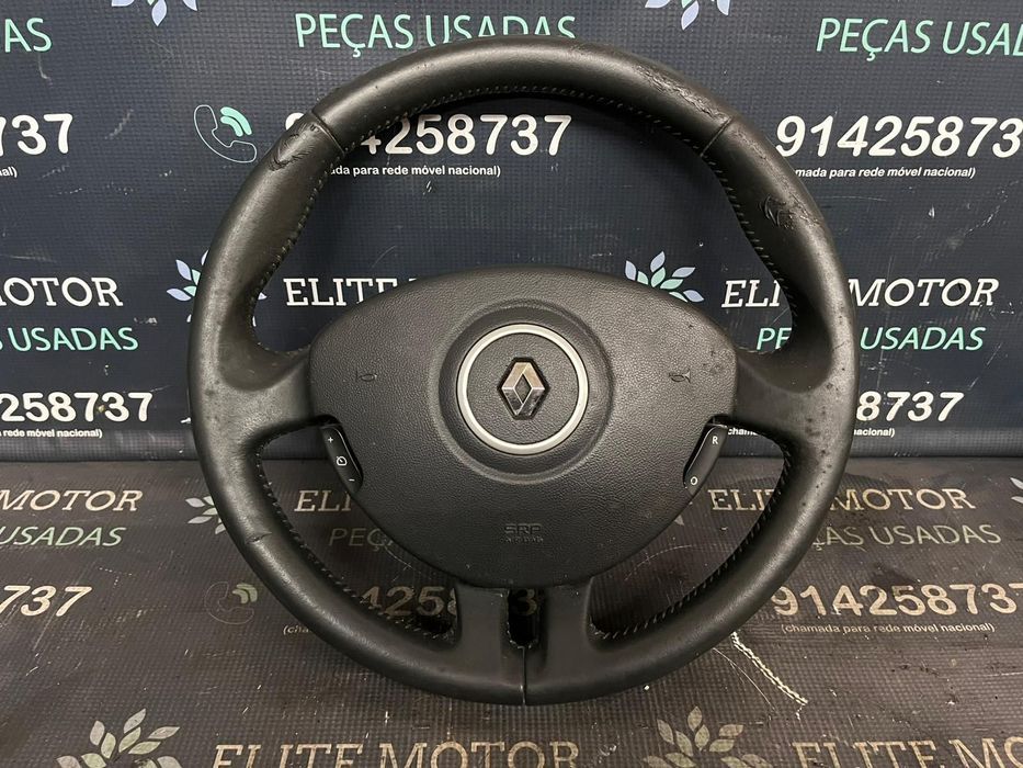 Volante usado pele com airbag RENAULT CLIO III 3