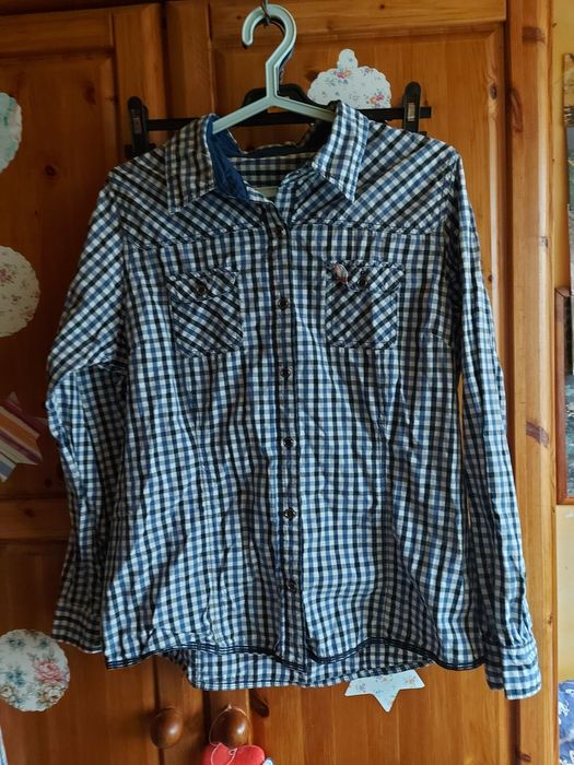 Koszula męska w kratę rozmiar XL
