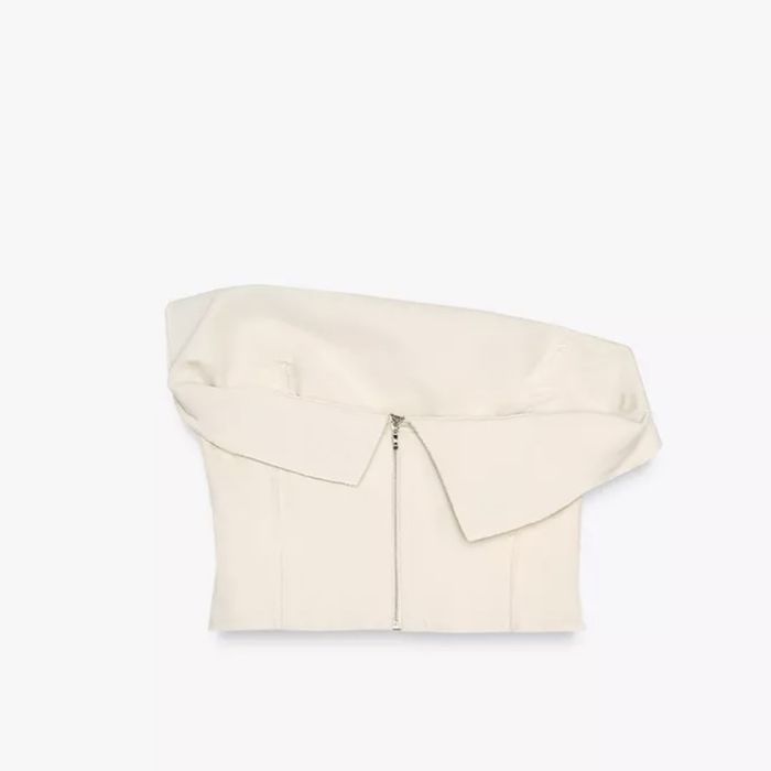 Zara білий джинсовий корсет