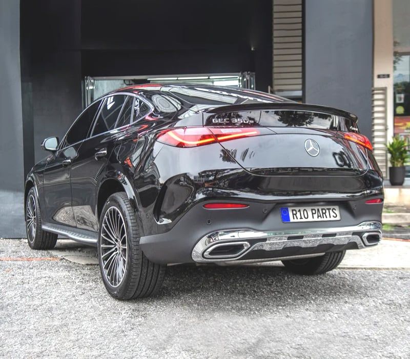AILERON SPOILER MERCEDES GLC C254 COUPE 23- LOOK AMG PRETO BRILHANTE