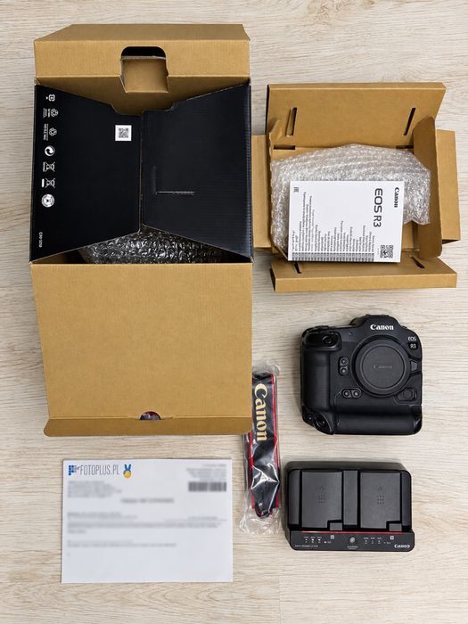 Canon EOS R3 body – polska dystrybucja – komplet – 2023 – lewe body