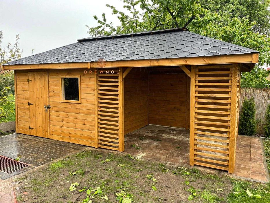 domek narzędziowy, altanka 2w1 , altanki,wiaty, altany 7m x 3mDREWNOL.