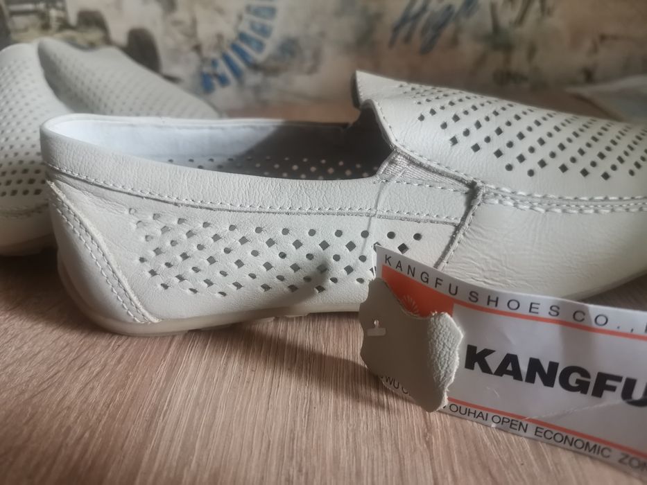 Летние кожаные мокасины мальчику