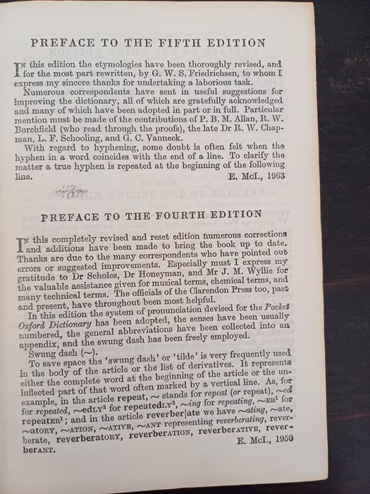 The Concise Oxford Dictionary