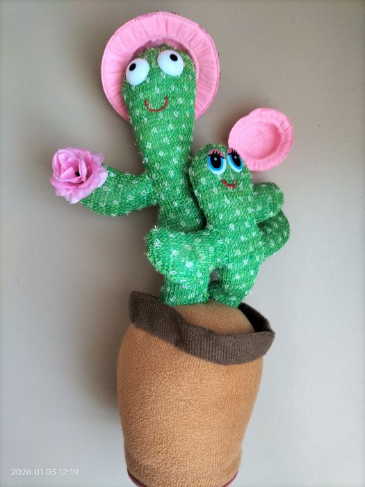 танцюючий, співаючий музичний  кактус 3 в 1 інтерактивна іграшка