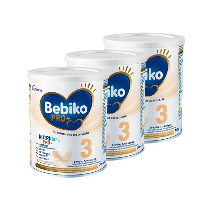 3 sztuki Bebiko Pro 3, mleko modyfikowane