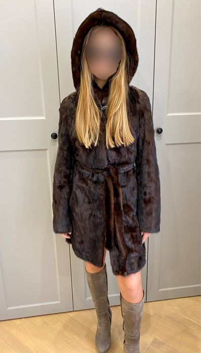 Шуба наркова коричнева S-M