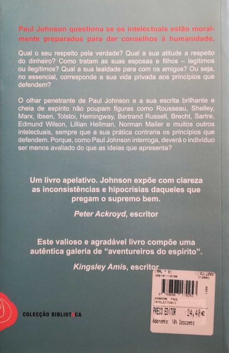 Livro - Intelectuais - Paul Johnson