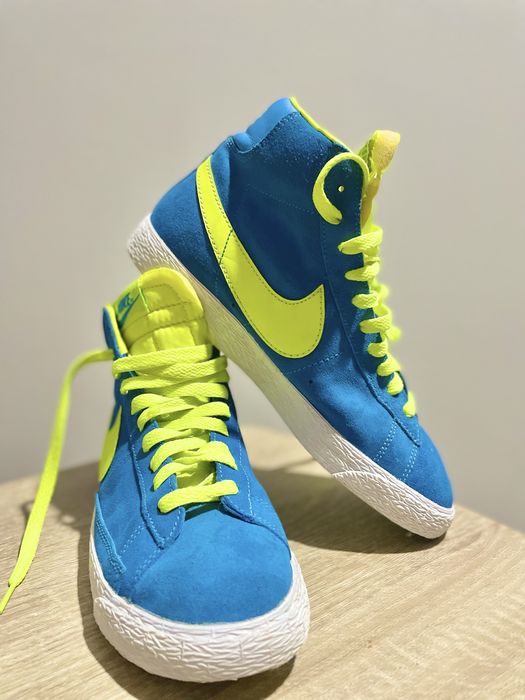 Nike Blazer mid 77 trampki neon + niebieski r. 38 sneakers