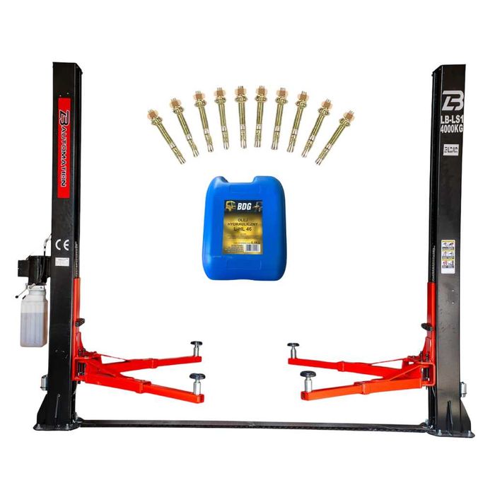 Podnośnik Dwukolumnowy Półautomatyczny BAUTOMATION 4T z Kotwami+Olejem