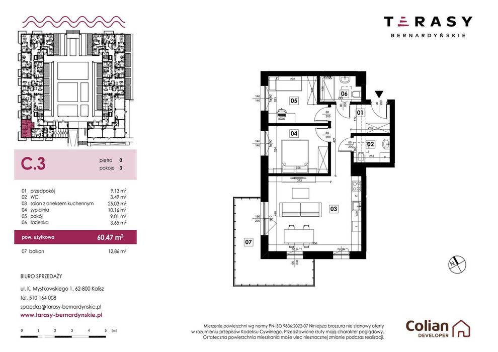 3-pokojowe mieszkanie 60m2 + balkon Bez Prowizji