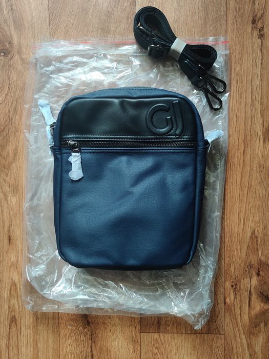 Сумка через плечо, мессенджер, синяя, мужская сумка