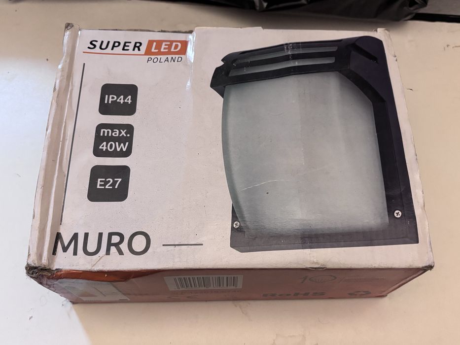 Kinkiet zewnetrzny oprawa elewacyjna lampa SuperLed Muro E27 40W