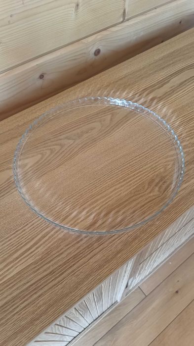 Patera szklana okrągła 32 cm talerz candy bar