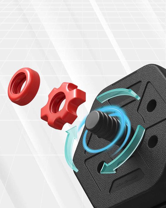 Zestaw hantli 2x2,5kg , 2x1,25kg 2x1kg ,brak nakrętek