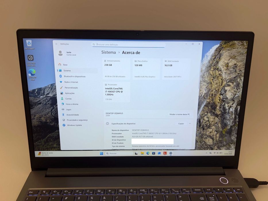 Lenovo ThinkBook 15-IIL | Intel i7 | 16GB RAM | SSD | + Bateria Extra