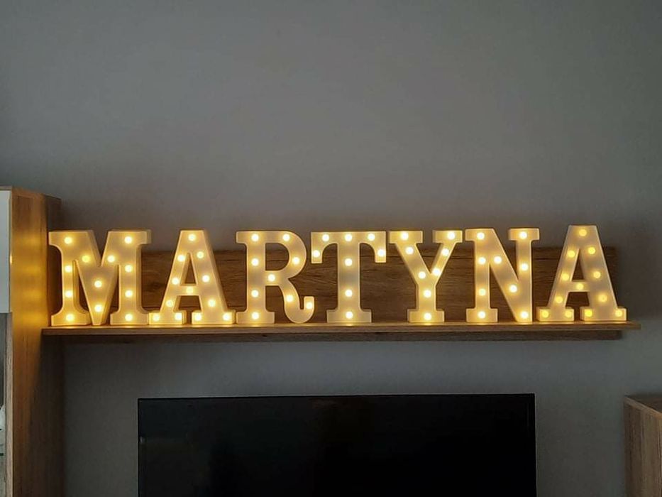 Litery literki świecące napis MARTYNA