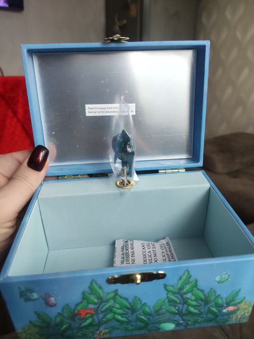 Фотолюминесцентная, музыкальная шкатулка радужная рыба