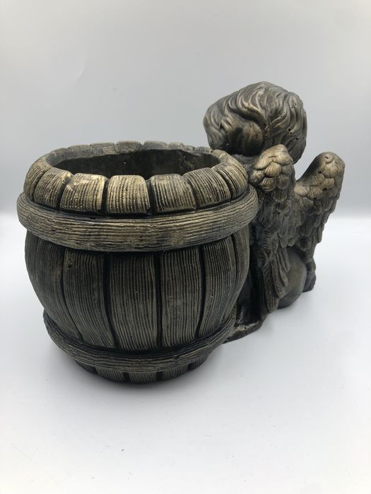 Doniczka gipsowa Anioł