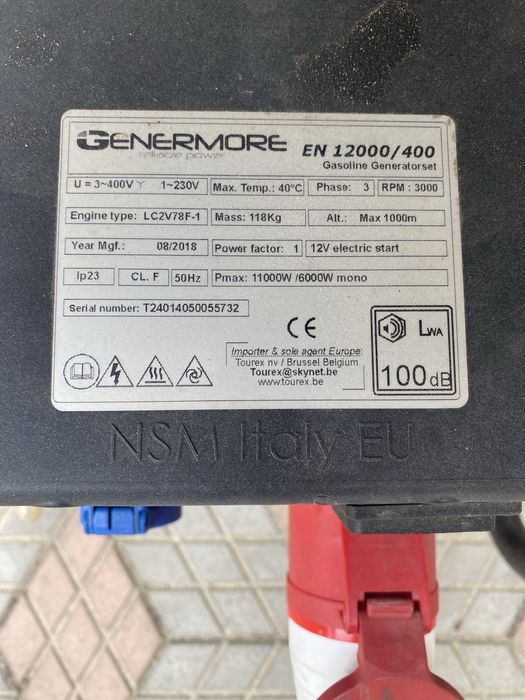 Генератор 3х фазный. GENERMORE EN 12000/400