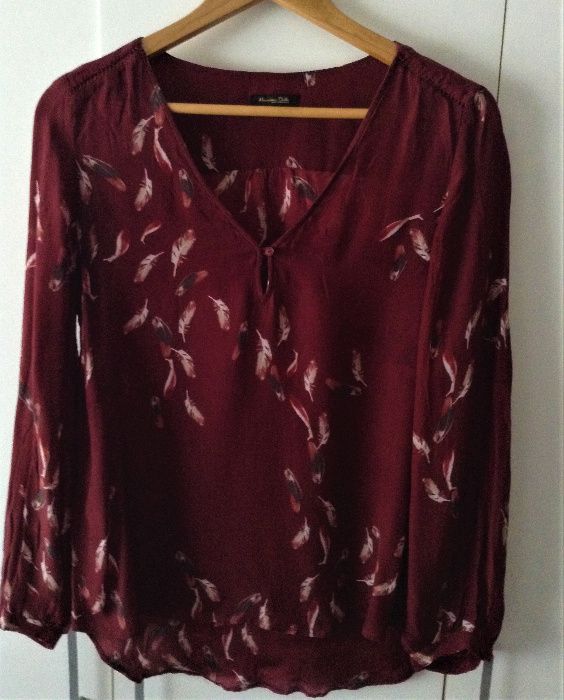 Camisa 100% seda amoreira Massimo Dutti