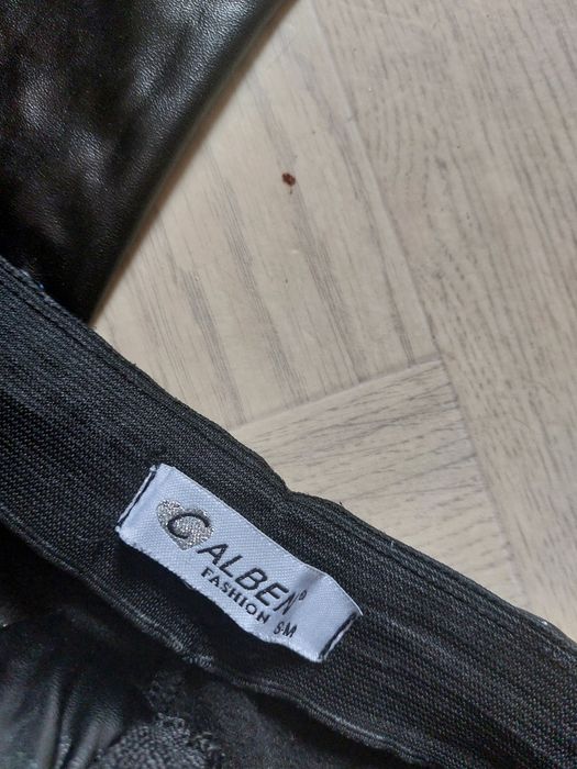 Legginsy spodnie zamek lateks m