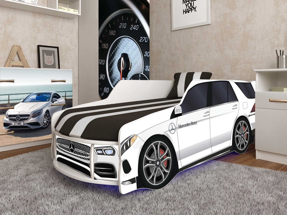 Кровать машина джип машинка БМВ Ауди Мерс с матрасом + бесплат достав