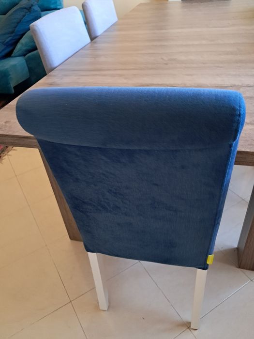 Mesa extensivel 207×91×77 + 6 cadeiras