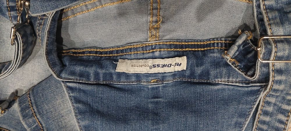 Sukienka jeans na szelkach rozm S 170 jak nowa