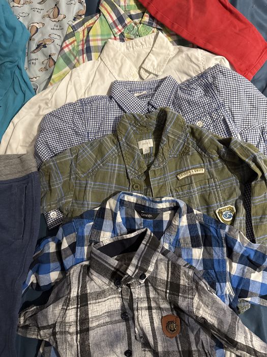 Paka ubrań zestaw spodnie koszulki bluzy koszule