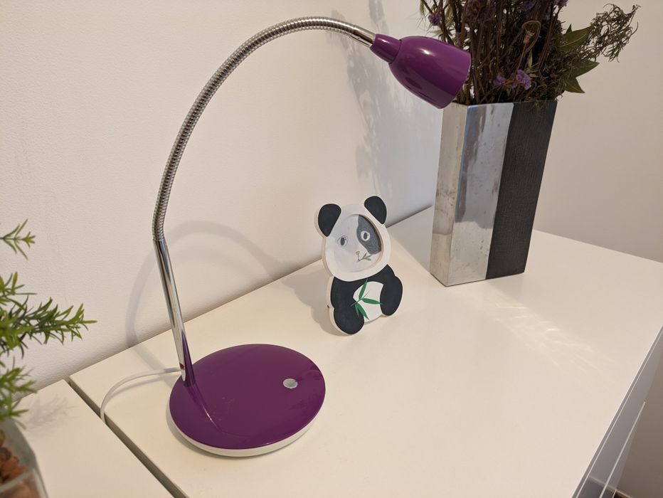 Candeeiro de Mesa Flexível Roxo