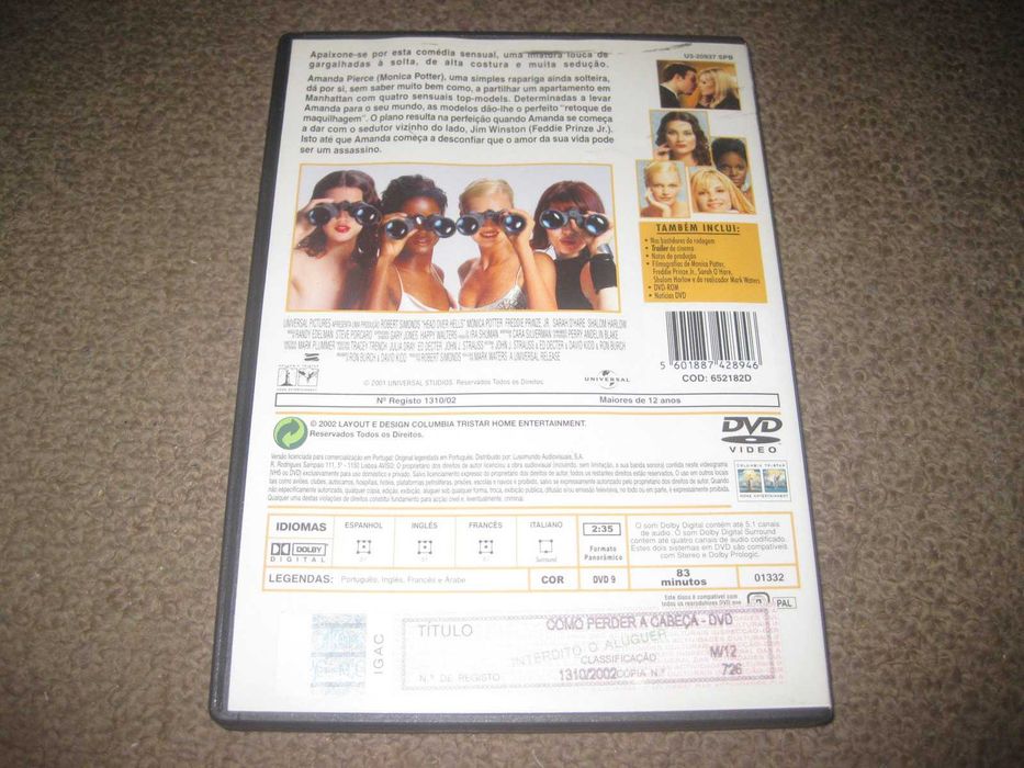 DVD "Como Perder a Cabeça" com Freddie Prinze/Raro!