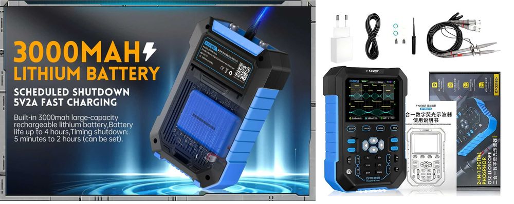 Fnirsi DS215H, DPOX180H, BSIDE O2 Pro осциллограф 2-канала, генератор