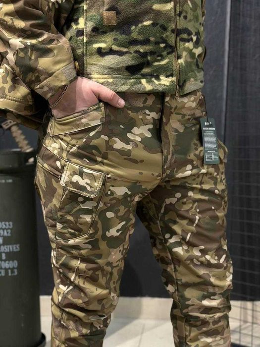 Комплект 3в1 Vanguard Мультикам USA  Тактичний костюм Softshell + термобілизна Esdy + берці Esdy автошнурівка S-XXXL